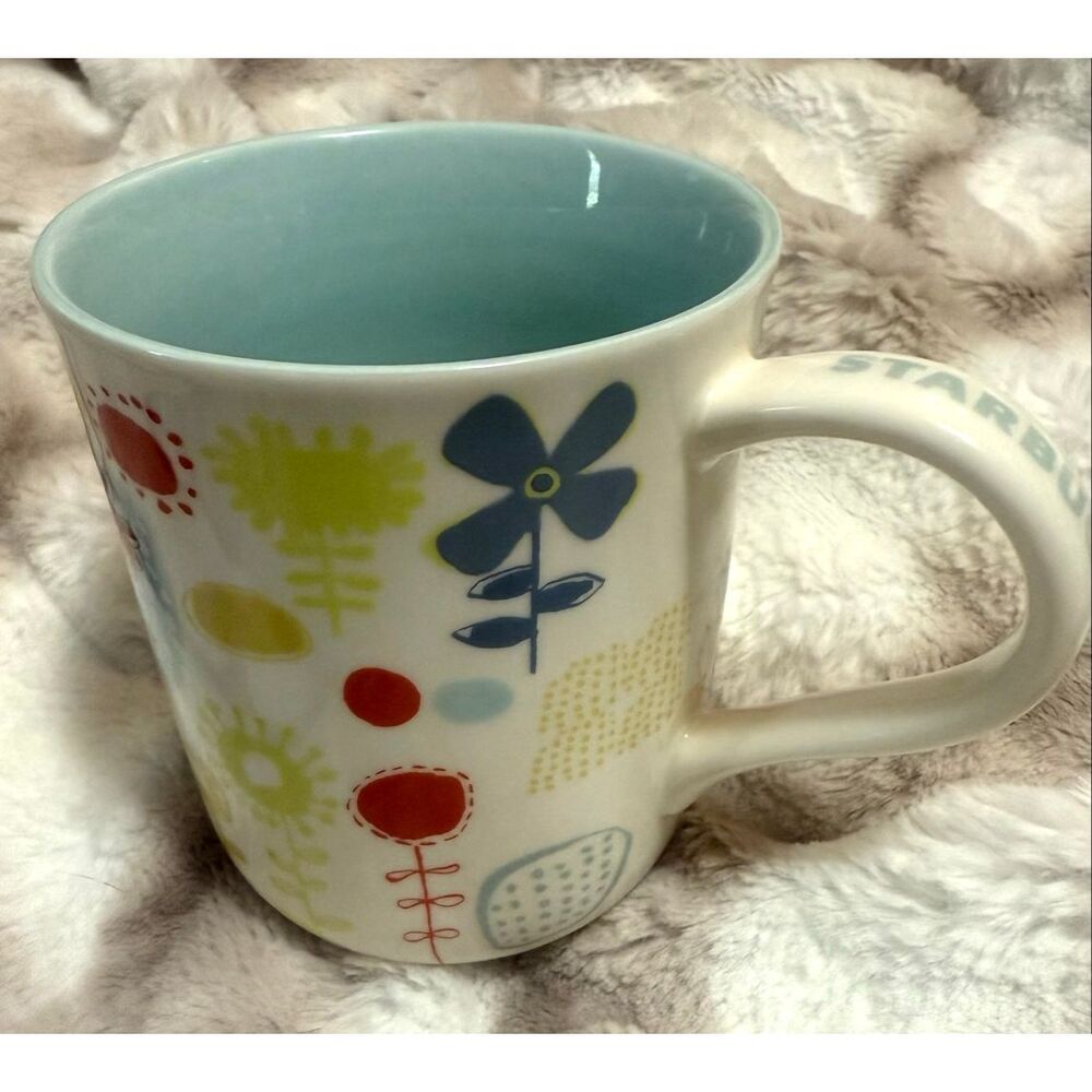 Starbucks 2009 HandPainted For Peindre A Main Pour Coffee Cup Mug Multi-Color Ab - Picture 2 of 6